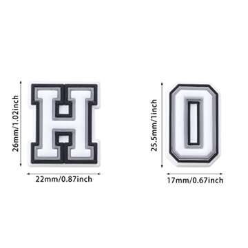 74PCS Letters Numbers Shoe Charms for Shoe Decoration, Double A To Z Alphabet 0 to 9 Number DIY Shoe...