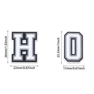 74PCS Letters Numbers Shoe Charms for Shoe Decoration, Double A To Z Alphabet 0 to 9 Number DIY Shoe...