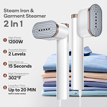 Compact Handheld Steamer - Quick & Efficient Wrinkle Removal