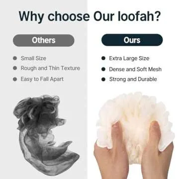 AmazerBath Loofah Sponge Set - Luxurious Shower Experience