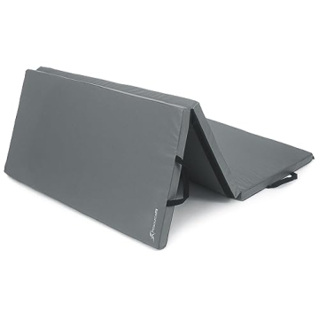 ProsourceFit Tri-Fold Folding Thick Exercise Mat 6’x4’ with Carrying Handles for Tumbling, Marti...