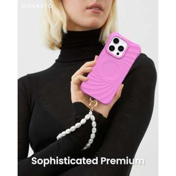 ORNARTO Vortuxe for iPhone 16 Pro Max Case 6.9" | 2X MIL-STD Drop Protection | Compatible with MagSafe | Sleek Aesthetic Liquid Silicone Phone Cover - Peony