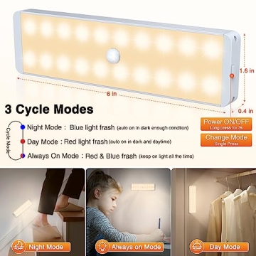 DAKOMM Rechargeable LED Closet Light with Remote