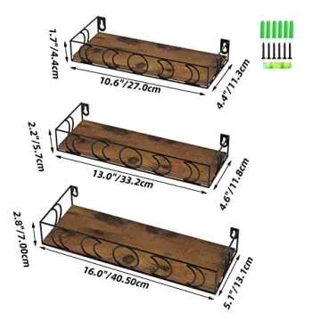 Serwrsw Elegant Moon Phase Wall Floating Shelves