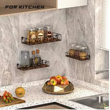 Serwrsw Elegant Moon Phase Wall Floating Shelves
