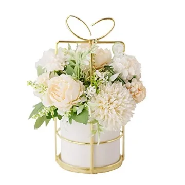 KIRIFLY Fake Artificial Flowers in Vase - Elegant Home Decor for Events