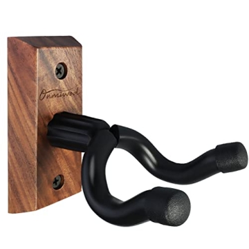 Onmiwod Guitar Wall Mount - Black Walnut U-Shaped Hanger
