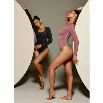 Ewedoos Bodysuits for Women Tummy Control Soft Tops