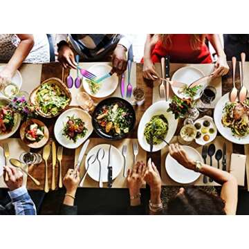 DSNN Colorful Silverware Set 48-pieces Modern Tableware