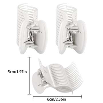 12 Pieces Hot Roller Hair Curler Claw Clips Replacement for Small, Medium, Large and Jumbo Rollers h...