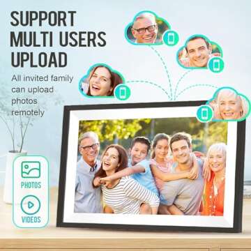 Digital Picture Frame,10.1 inch Smart WiFi Digital Photo Frame Birthday Present for Women Men Dad Mother Electronic Digital Picture Frames Load from Phone Video Picture Frame Portaretrato Digital