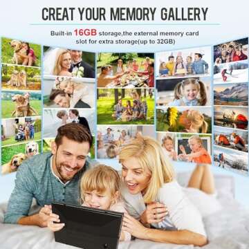 Digital Picture Frame,10.1 inch Smart WiFi Digital Photo Frame Birthday Present for Women Men Dad Mother Electronic Digital Picture Frames Load from Phone Video Picture Frame Portaretrato Digital