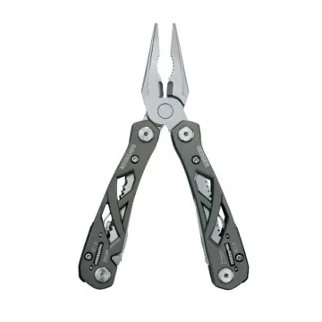 Gerber Gear Suspension 12-in-1 EDC Multi-Plier Multitool with Pocket Knife, Needle Nose Pliers, Wire Cutters and More, Gifts for Men, Camping and Survival, Grey