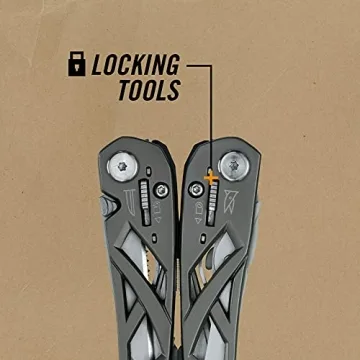 Gerber Gear Suspension 12-in-1 EDC Multi-Plier Multitool with Pocket Knife, Needle Nose Pliers, Wire Cutters and More, Gifts for Men, Camping and Survival, Grey