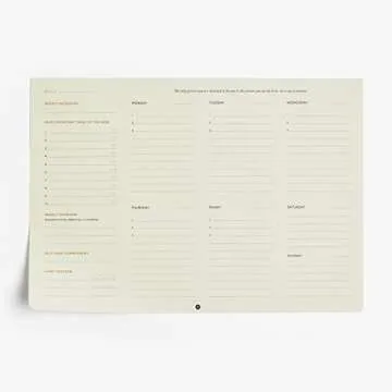 Intelligent Change - Weekly Desk Pad, 1-Year Productivity Planner, Tear-Out Deskpad for to-Do List, Productivity Tools for Time Management and Mindfulness, A4 Size, Black