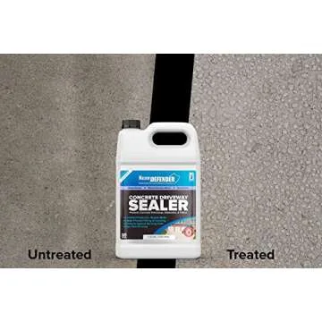MasonryDefender Concrete Sealer for Driveways, Patios, & Sidewalks - Deep Penetrating Water Repellent Protection - Silane Siloxane Sealer - 1 Gallon