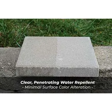 MasonryDefender Concrete Sealer for Driveways, Patios, & Sidewalks - Deep Penetrating Water Repellent Protection - Silane Siloxane Sealer - 1 Gallon