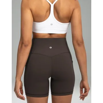 Dreamlux Biker Shorts with Pockets for Women - Espresso