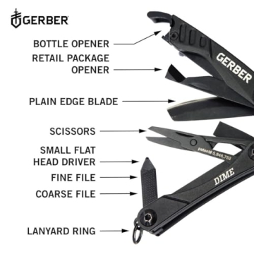 Gerber Dime 12-in-1 Mini EDC Multitool for All Occasions