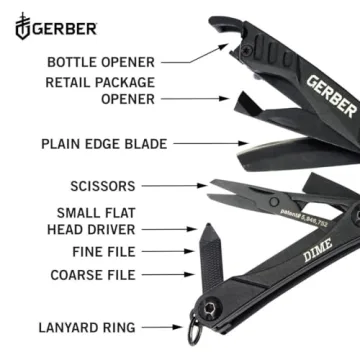 Gerber Dime 12-in-1 Mini EDC Multitool for All Occasions