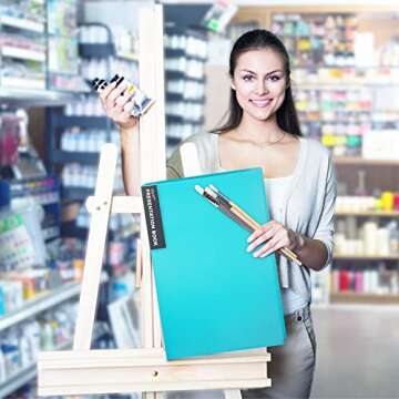 Dunwell 11x17 Portfolio Binder (Aqua) - Presentation Book for Artwork