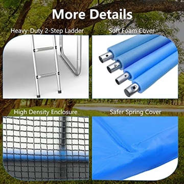 AOTOB 8 FT Trampoline with Safety Net for Kids Fun