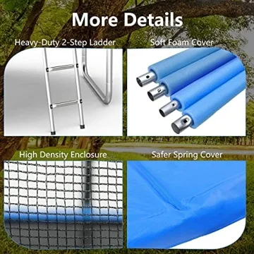 AOTOB 8 FT Trampoline with Safety Net for Kids Fun