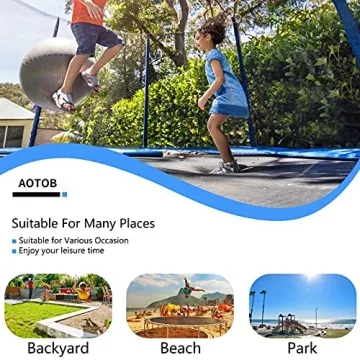 AOTOB 8 FT Trampoline with Safety Net for Kids Fun