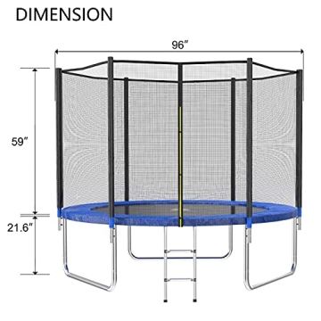 AOTOB 8 FT Trampoline with Safety Net for Kids Fun