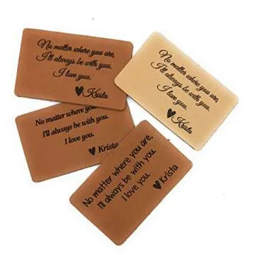 Personalized Leather Wallet Insert Card - Custom Gift for Him