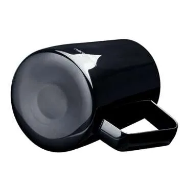 Normcore Steaming Pitcher, 15.2 oz Milk Frother Jug with Round Spout, Premium Barista Tools for Precision Latte Art, Measurement on the Inside, Gun-Metal Black, 450 ml