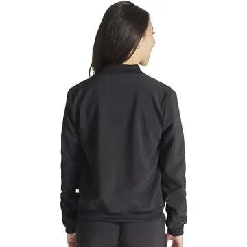 Cherokee Women's Zip Front Bomber Jacket with 2 Pockets with 360° Stretch Technology - CK349A, S, Black