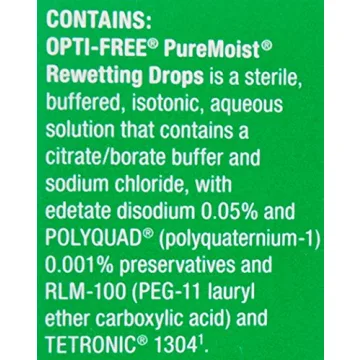 Opti-Free Puremoist Drops for Comfort and Hydration