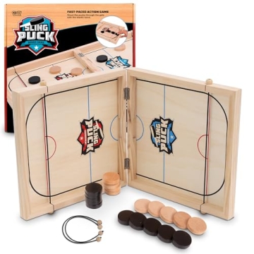 Crazy Games Fun Games XL Sling Puck Table Board Game - Family Fun for All Ages