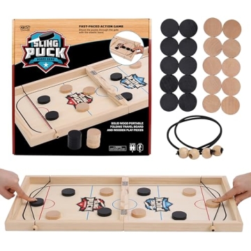Fast Sling Puck Board Game for Family Fun - XL Edition