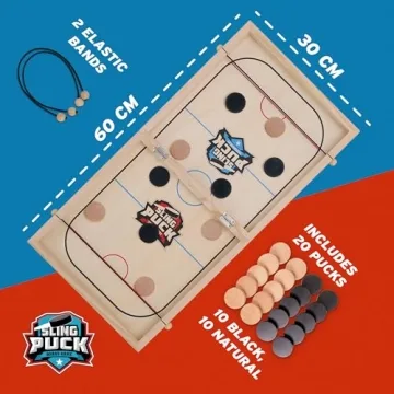 Fast Sling Puck Board Game for Family Fun - XL Edition