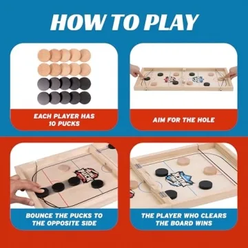 Fast Sling Puck Board Game for Family Fun - XL Edition