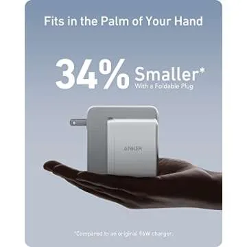 Anker 100W USB C Charger Block (GaN II), 3 Port Fast Compact Wall Charger for MacBook, Dell XPS, iPad Pro, Galaxy S24, iPhone 16 / 15 and more series