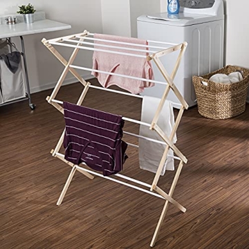 Honey-Can-Do Lightweight Wooden Drying Rack for Laundry