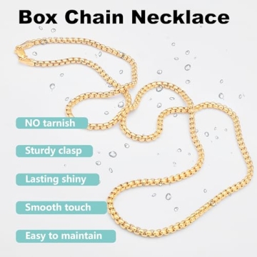 Waitsoul 925 Sterling Silver Gold Chain Necklace Men Women