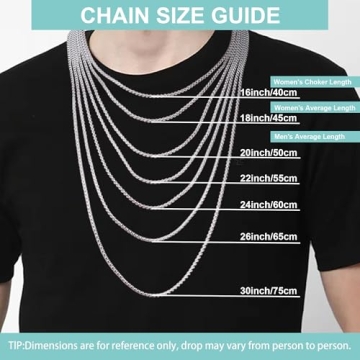 Waitsoul 925 Sterling Silver Gold Chain Necklace Men Women