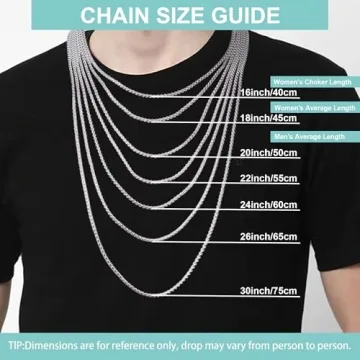 Waitsoul 925 Sterling Silver Gold Chain Necklace Men Women