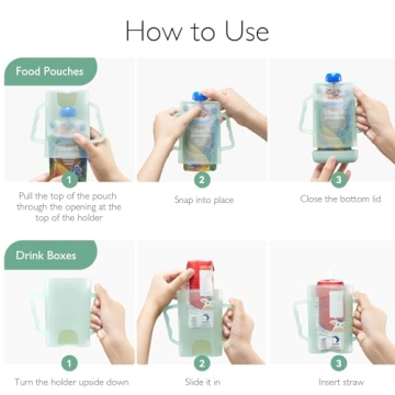 Momcozy Squeeze Pouch Holder for Mess-Free Self-Feeding