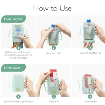 Momcozy Squeeze Pouch Holder for Mess-Free Self-Feeding