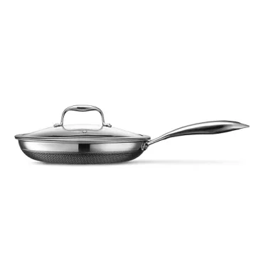 HexClad 10-Inch Fry Pan with Lid - Nonstick & Induction Ready