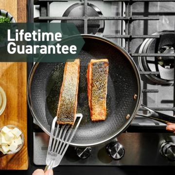 HexClad 10-Inch Fry Pan with Lid - Nonstick & Induction Ready