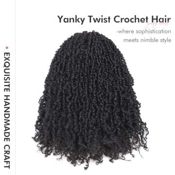 Toyotress Yanky Twist Crochet Hair - 14 Inch 8 Packs (30 Strands/Pcs) Fluffy Spring Mini Twist Short...