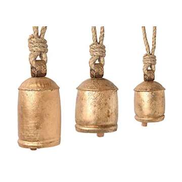 Set of 3 Hanging Harmony Bells Garden Rustic Relaxing Tranquil Wind Chimes
