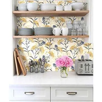 Blooming Floral Peel & Stick Wallpaper for Easy Home Decor