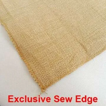MDS Pack of 10 Burlap Sashes Bows Natural Jute Country Vintage Hessian Chair Ties for Wedding and Events Decoration- Natural Jute Burlap